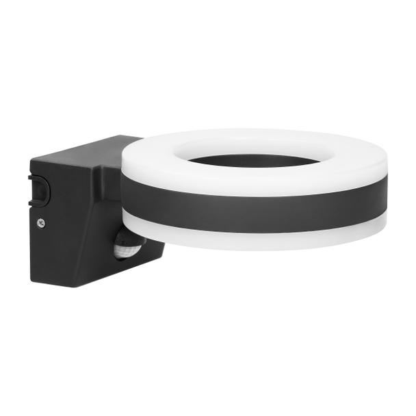 HOWLIT LED 20W, oprawa ogrodowa z czujnikiem ruchu, 1800lm, IP65, 4000K, czarna AD-OP-6205BLPMR4 ORNO