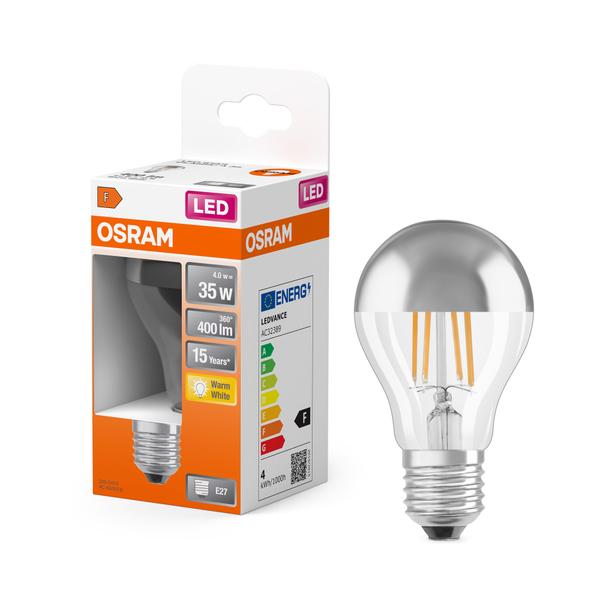 Lampa LED STAR CL A Filament szkło przezroczyste Mirror Silver 34 non-dim 4W 827 E27