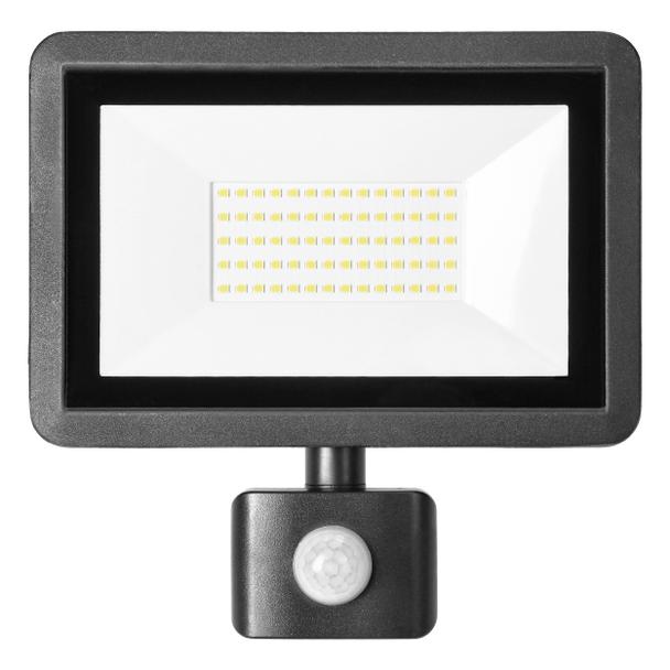 FARO S LED 50W naświetlacz z PIR 4000lm, IP44, 4000K, aluminium + szkło AD-NL-6255BLR4 ORNO