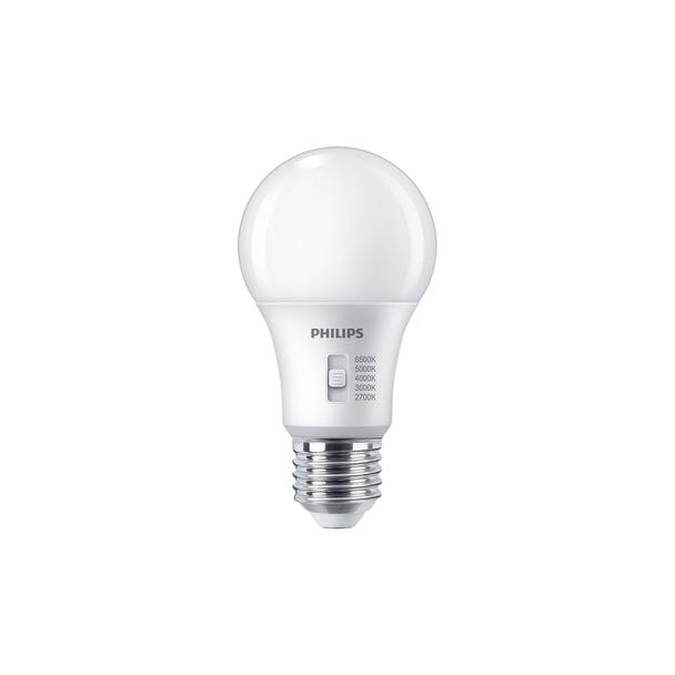 Żarówka LED ściemnialna 8W=60W 806lm 2700/3000/4000/5000/6500K kulka 8-60W A60 E27 5CCT Plastik mato 9,29004E+11 PHILIPS
