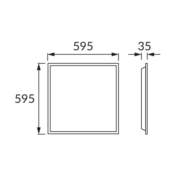 Panel LED 60x60 HUGO D 48W 4000K Mleczny 03720 IDEUS