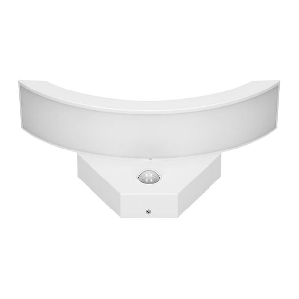 SPINEL LED 10W, oprawa ogrodowa z czujnikiem ruchu 140st, 800lm, IP54, 4000K, IK10, biała AD-OP-6119WLPMR4 ORNO
