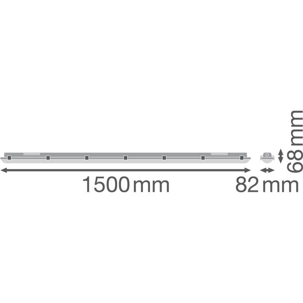 Oprawa DAMP PROOF EMERGENCY 1500 81W 865 IP65 GY