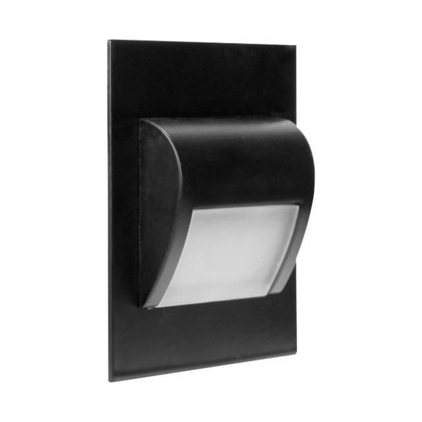 DRACO LED NEW 1,5W, oprawa schodowa podtynkowa, 12VDC, 30lm, 6000K, czarny, innowacyjny sposób monta AD-OS-6164L6/B ORNO