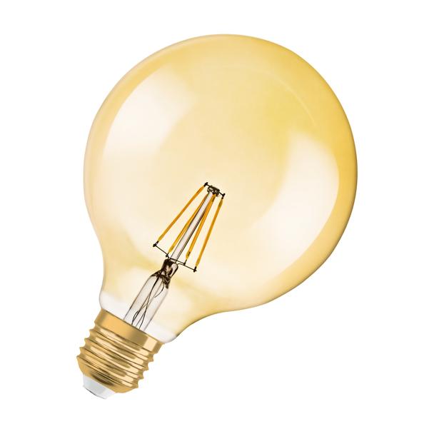 Lampa LED Vintage 1906 CL GLOBE125 Filament szkło przezroczyste GOLD 55 non-dim 6,5W 825 E27