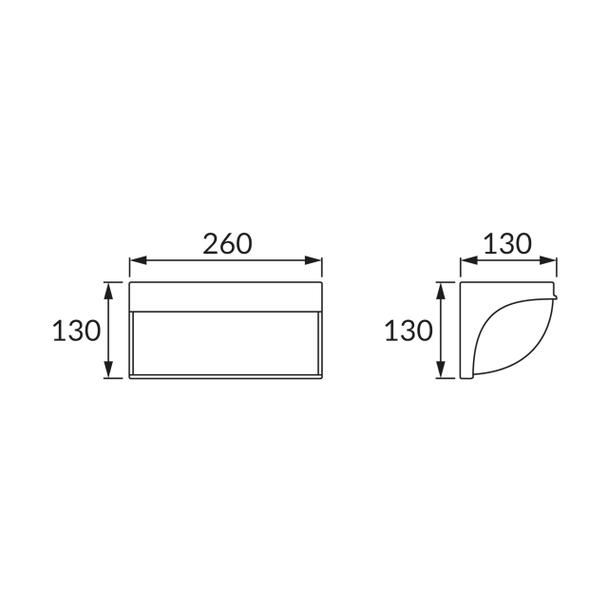 Oprawa hermetyczna NORTON LED L 10W BLACK NW 04038 IDEUS