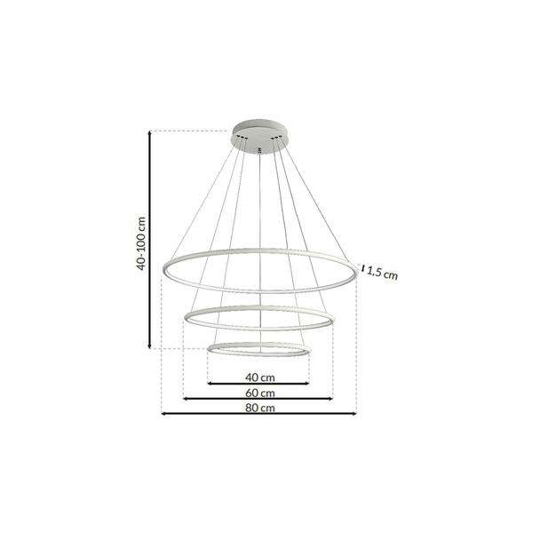 lampa wisząca LED Orion White 99W 6930lm 3000K ML503 Milagro