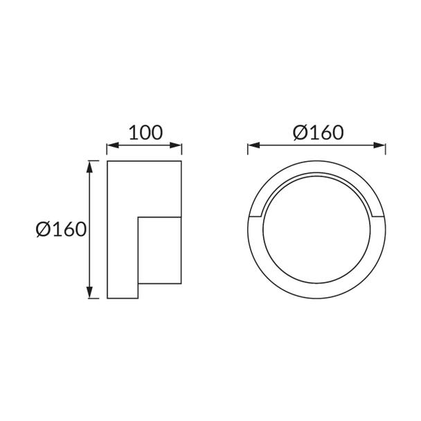 Kinkiet elewacyjny TEKLA LED neutralna biel 12W 04014 IDEUS