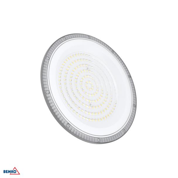 Lampa hermetyczna przemysłowa HIGHBAY LED GAMPER 150W neutralna biel 4000K 15000LM CRI80 IP65 90° SZARY C85-HBG-150W-840-090DG BEMKO