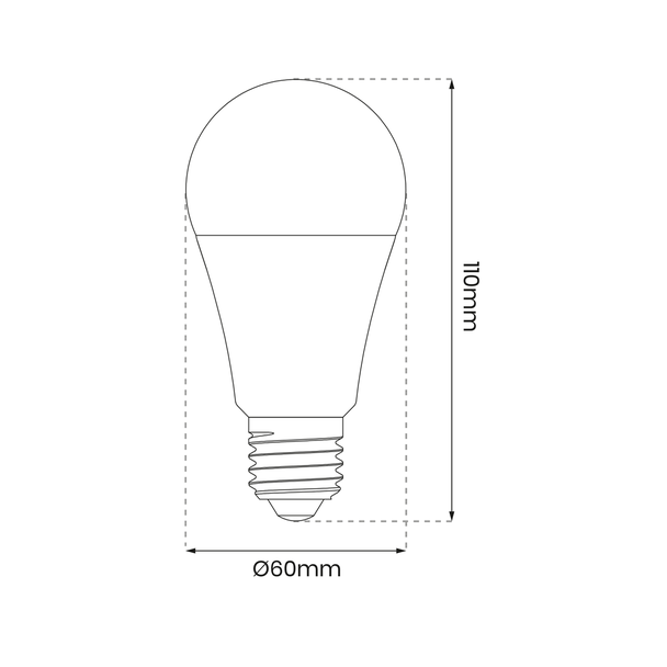 Żarówka LED WiFI A60 8W E27 Smart Tuya RGB+CCT+DIM EKSM6659 Milagro