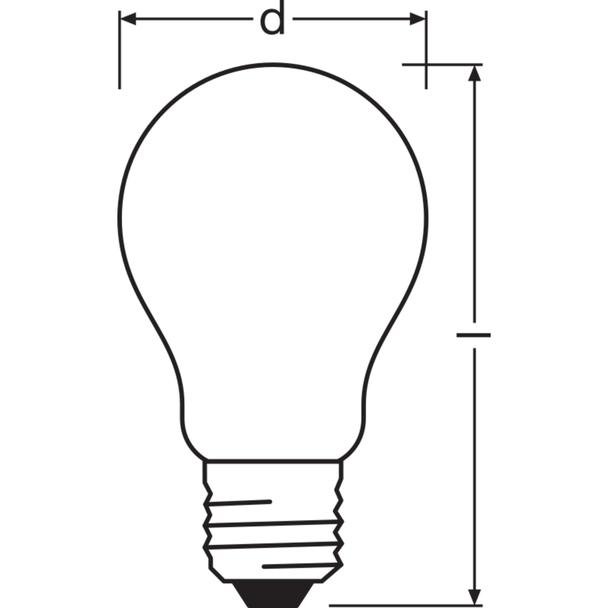 Lampa LED Classic A40 energooszczędna plastik 2,5W 830 E27 LEDVANCE