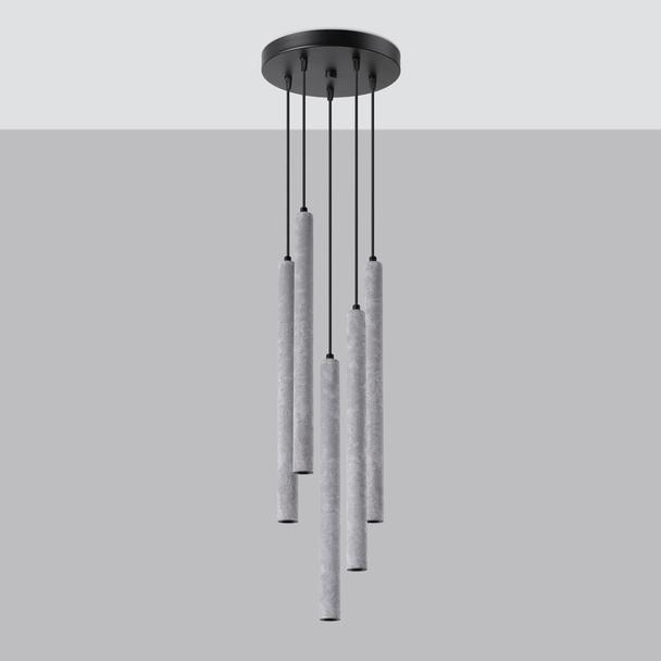 Sollux Lampa wisząca PASTELO 5P beton SL.1275