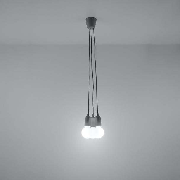 Sollux Lampa wisząca DIEGO 3 szara SL.0576