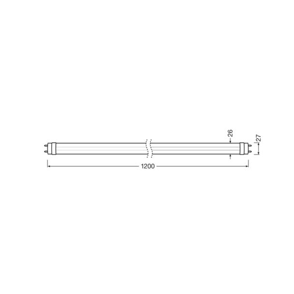 Tuby LEDTUBE T8 EXT P 1200mm 15W 865    LEDV