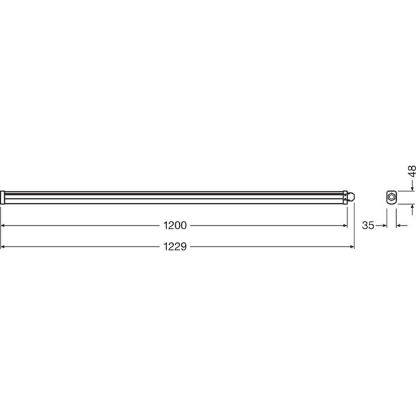Oprawa DAMP PROOF LED SLIM VALUE 1200 36W 4000K IP65