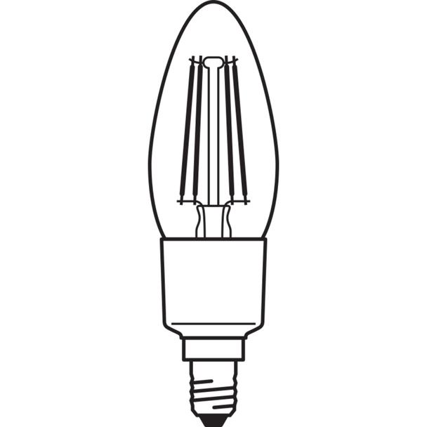 Lampa LED SMART+ WiFi CL B Filament szkło przezroczyste DIM 40 4W/827 E14