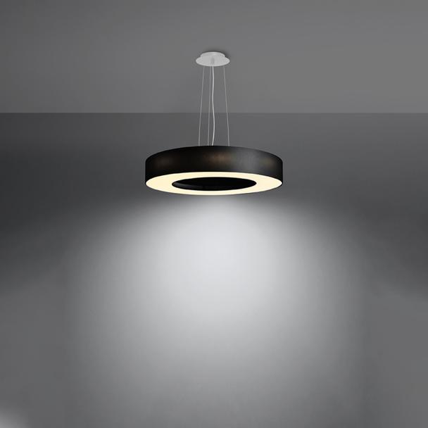 Sollux Żyrandol SATURNO SLIM 50 czarny SL.0750
