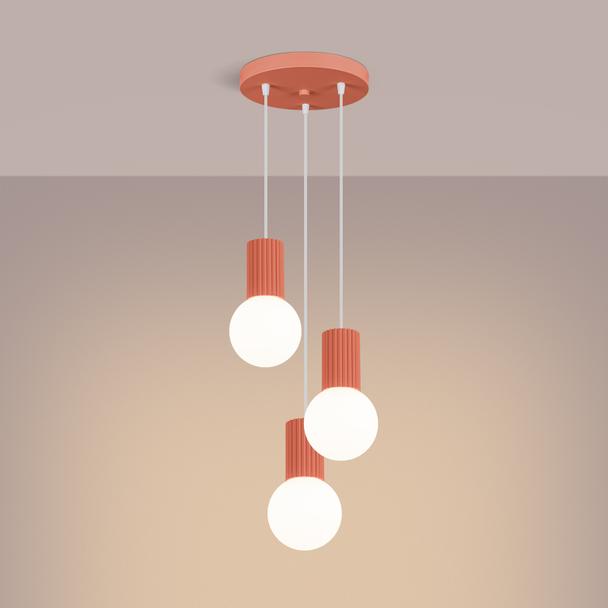 Lampa wisząca HALO 3P brzoskwiniowa