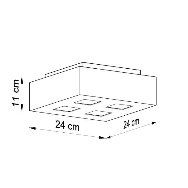 Sollux Plafon MONO 4 czarny SL.0073