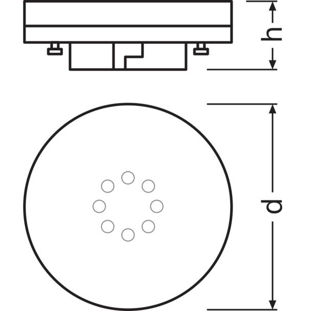 Lampa LED STAR non-dim Spot GX53 plastik 40 4,9W/840 GX53