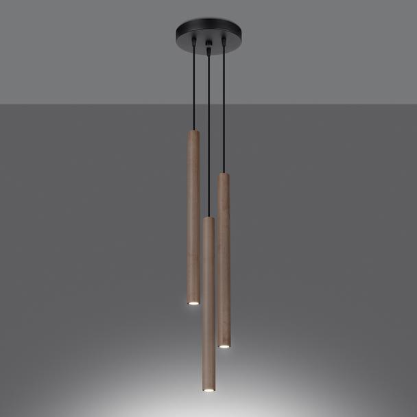 Sollux Lampa wisząca PASTELO 3P drewno SL.1268