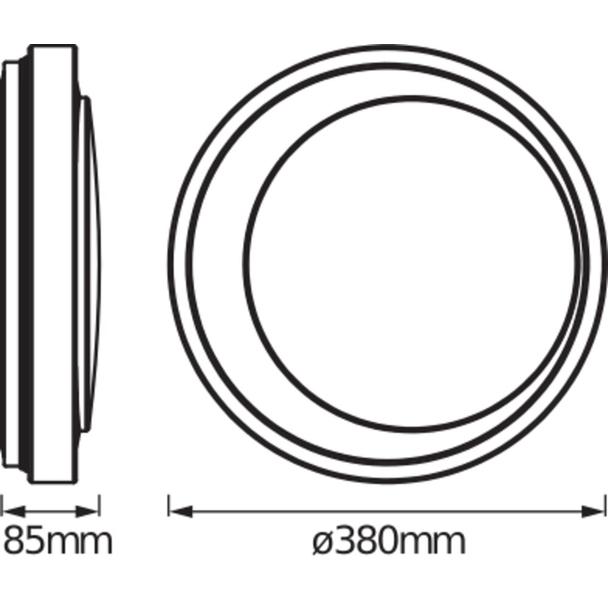 Oprawa SMART+ Orbis Ceiling Moon WIFI TW 380mm white/Grey