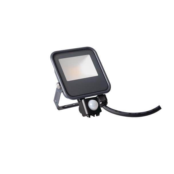Projektor LED z czujnikiem ruchu PIR IQ-LED FL-10W-NW-SE 1200lm 4000K barwa neutralna IP44 czarny 33885 KANLUX