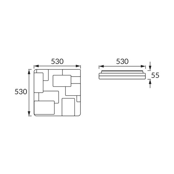 Plafoniera SMD LED TETRIS LED D 48W 4000K 03644 IDEUS