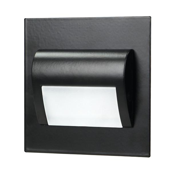 DRACO LED NEW 1,5W, oprawa schodowa podtynkowa, 12VDC, 30lm, 4000K, czarny, innowacyjny sposób monta AD-OS-6164L4/B ORNO