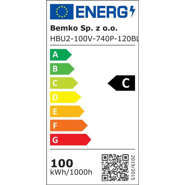 OPRAWA HIGHBAY LED ULTRAS 2, 1-10V 100W 4000K 15000LM IP65 120° C85-HBU2-100V-740P-120BL BEMKO