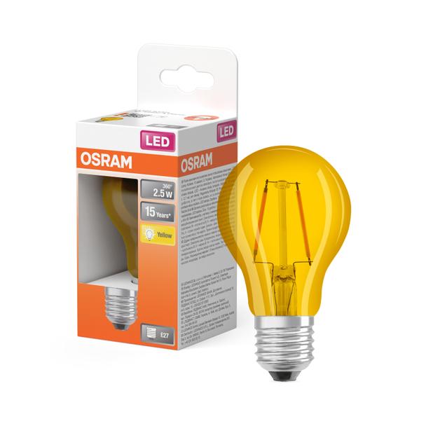 Lampa LED STAR CL A Yellow 15 non-dim 2,5W E27