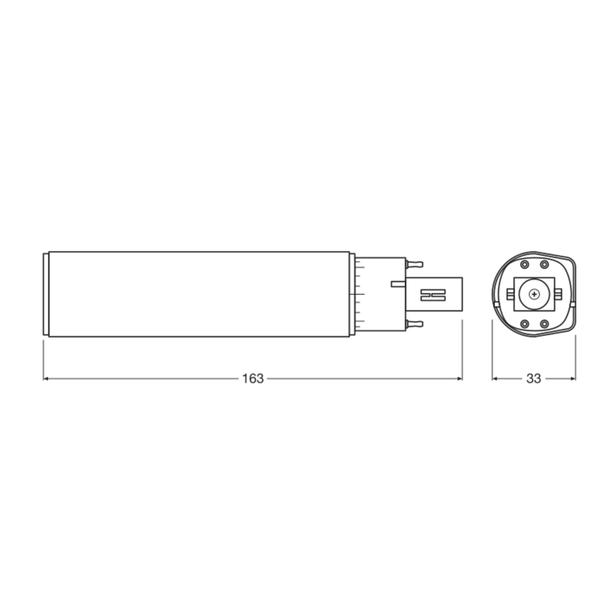 Lampa DULUX D E LED FR 26 ECG, AC mains 10W 830 G24q-3