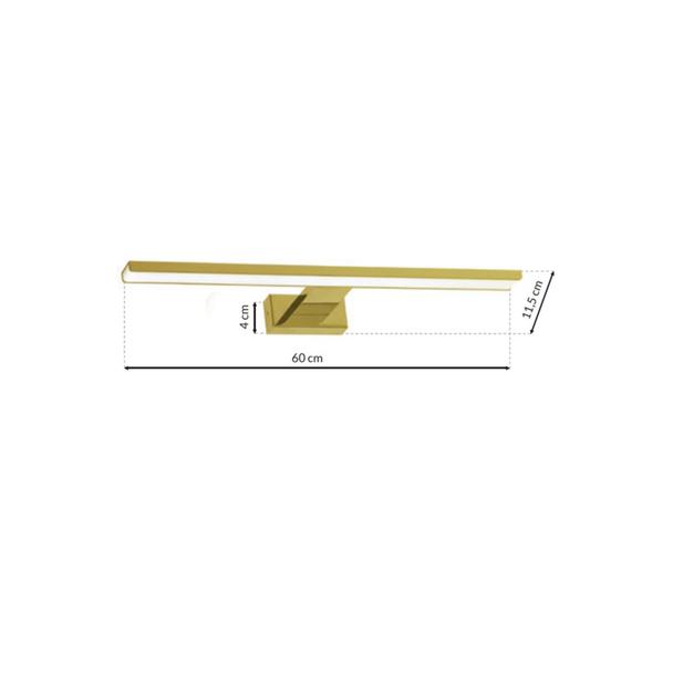 kinkiet łazienkowy nad lustro LED Shine Gold 13,8W 966lm 4000K IP44 ML5734 Milagro