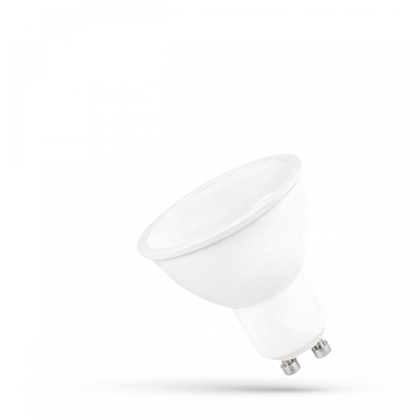 LED GU10 230V 9W SMD WW z MLECZNĄ SZYBKĄ białaSPECTRUM