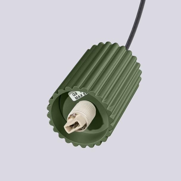 Lampa wisząca HALO 3P zielona oliwka