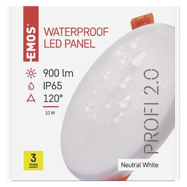 Panel LED wpuszczany okrągły 10W IP65 neutralna biel ZV1132 EMOS