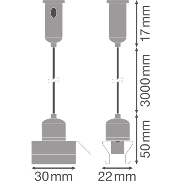 Zestaw do podwieszania szyny montażowej TRUSYS SUSPENSION KIT 3000