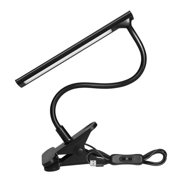 Lampka biurkowa z klipsem TERI II LED 5W 260lm 4000K barwa neutralna czarny DL-22/B ORNO