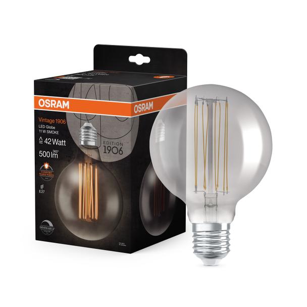 Lampa LED Vintage 1906 SMOKE 125 dim 11W/818 szkło przezroczyste E27