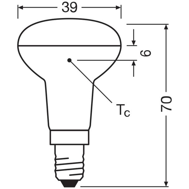 Lampa LED STAR non-dim R39 12 90° 1,5W 827 E14