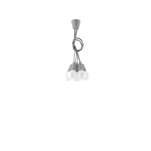 Sollux Lampa wisząca DIEGO 5 szara SL.0577