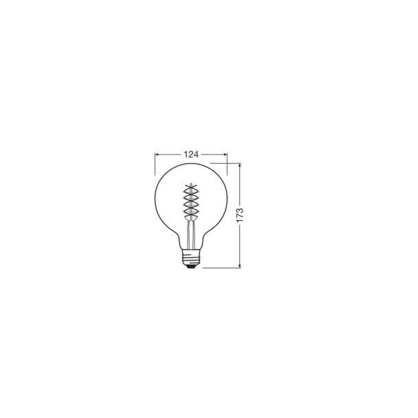 Lampa LED Vintage 1906LGL125D 7W/822 szkło przezroczyste E27