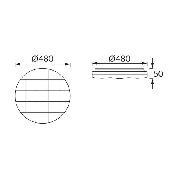 Plafoniera SMD LED SPARTA LED C 48W 4000K 03638 IDEUS