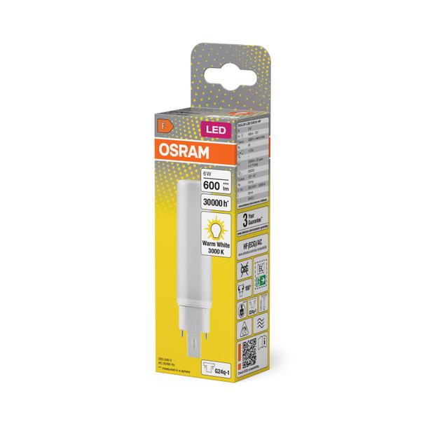 Lampa DULUX D E LED FR 13 ECG, AC mains 6W 830 G24q-1