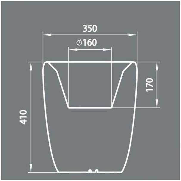 Nowodvorski lampa stojąca zewnętrzna (świecąca donica) Flowerpot S E27 biała 41cm 9711