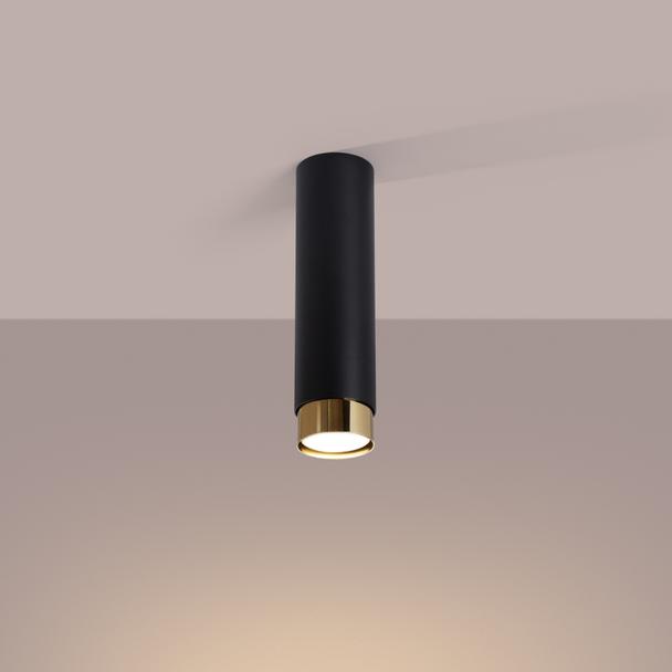 Sollux Plafon NERO 22,5 czarny/złoty SL.1411