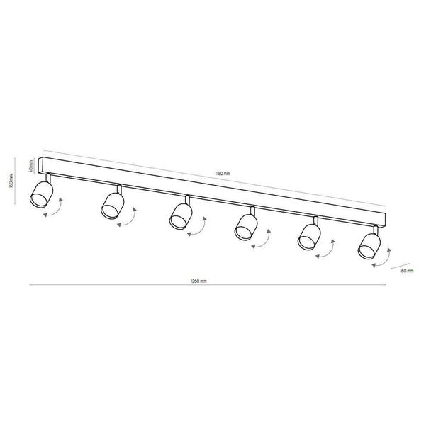 lampa sufitowa TOP 6xGU10 LED max 50W 1022 TK Lighting