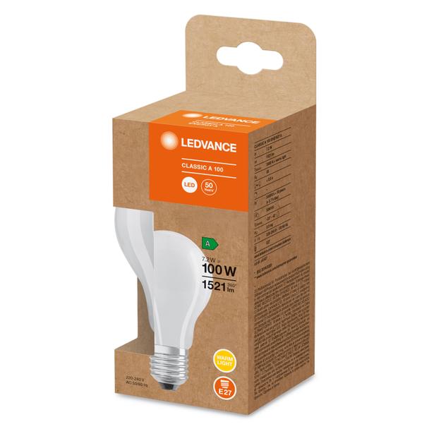 Lampa LED Classic A100 energooszczędna plastik 7,2W 830 E27 LEDVANCE