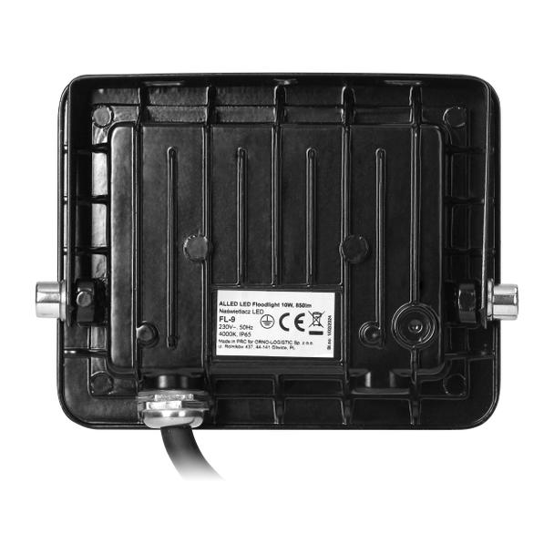 ALLED 10W Naświetlacz LED, 850lm, IP65, 4000K, Alu+ szkło FL-9 ORNO