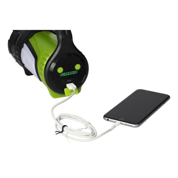 Latarka akumulatorowa LED 10W, 1000lm, 4000mAh, powerbank, wskaźnik baterii LT-3 ORNO